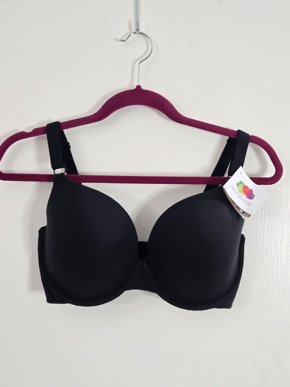 Fruit of the Loom 9292 Extreme Comfort Bra 34DDD Black Underwire NWT